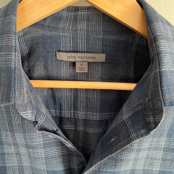 John Varvatos Linen-Cotton Blend Shirt - Picture 3 of 6